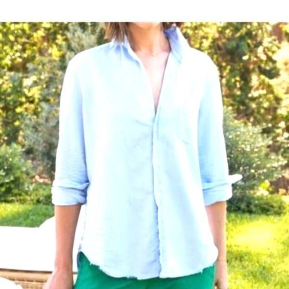 Frank&Eileen Eileen Relaxed Button-Up Shirt in famous Tattered denim Vintage gla